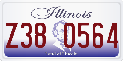 IL license plate Z380564