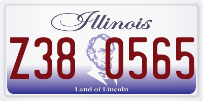 IL license plate Z380565