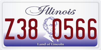 IL license plate Z380566