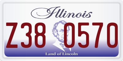 IL license plate Z380570