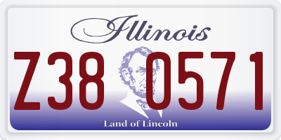IL license plate Z380571
