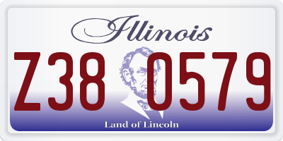 IL license plate Z380579