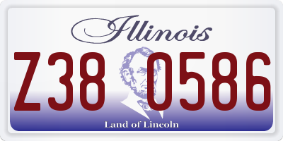 IL license plate Z380586