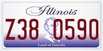 IL license plate Z380590