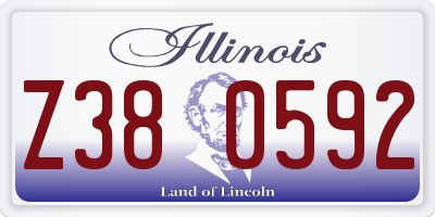 IL license plate Z380592