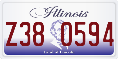 IL license plate Z380594