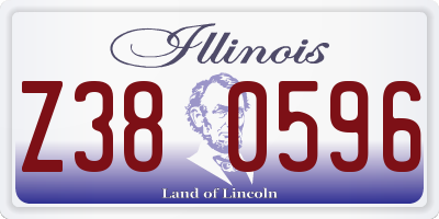 IL license plate Z380596