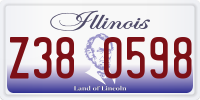 IL license plate Z380598