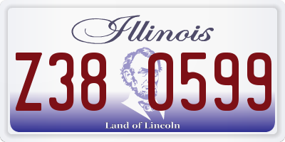IL license plate Z380599