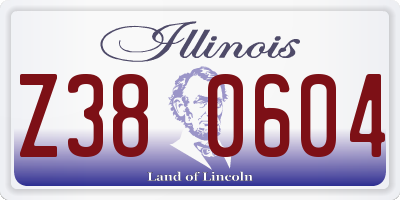 IL license plate Z380604
