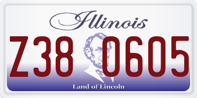 IL license plate Z380605