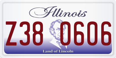 IL license plate Z380606