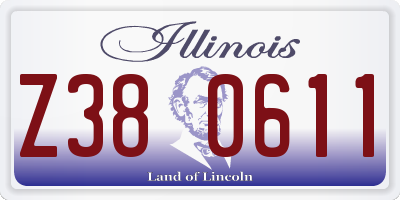 IL license plate Z380611