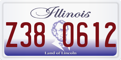 IL license plate Z380612