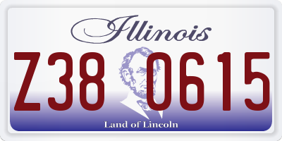 IL license plate Z380615