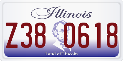 IL license plate Z380618