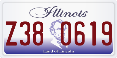 IL license plate Z380619