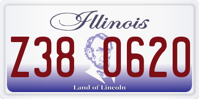 IL license plate Z380620