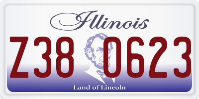 IL license plate Z380623