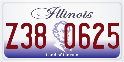 IL license plate Z380625