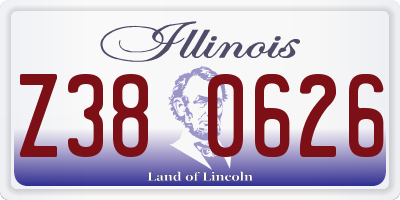 IL license plate Z380626