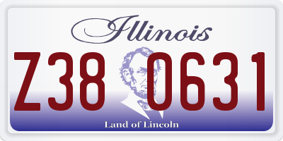IL license plate Z380631