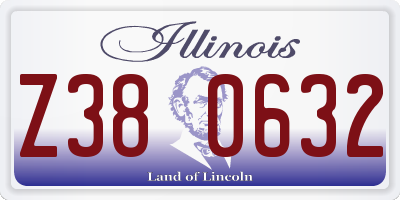 IL license plate Z380632
