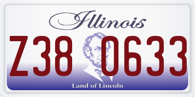 IL license plate Z380633
