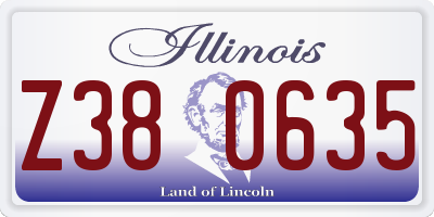 IL license plate Z380635