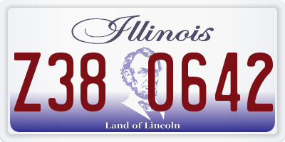 IL license plate Z380642
