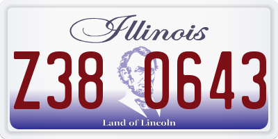 IL license plate Z380643