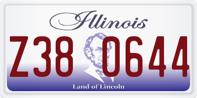 IL license plate Z380644