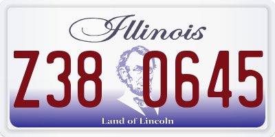 IL license plate Z380645