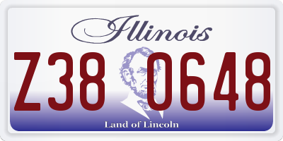 IL license plate Z380648