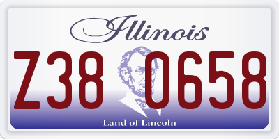 IL license plate Z380658