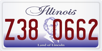 IL license plate Z380662