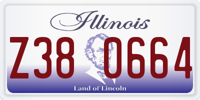 IL license plate Z380664