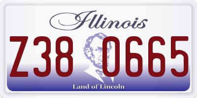 IL license plate Z380665
