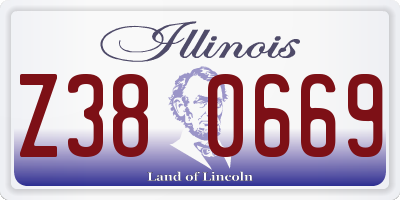 IL license plate Z380669