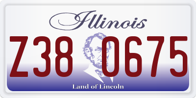 IL license plate Z380675