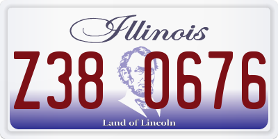 IL license plate Z380676