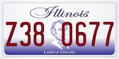 IL license plate Z380677