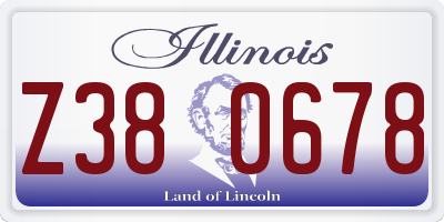 IL license plate Z380678