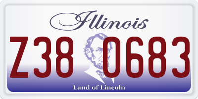 IL license plate Z380683