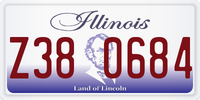 IL license plate Z380684