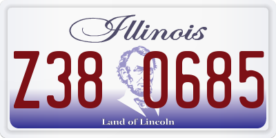 IL license plate Z380685