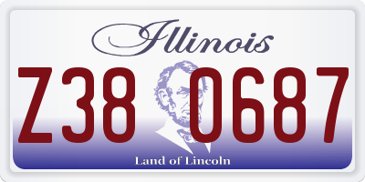 IL license plate Z380687