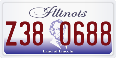 IL license plate Z380688