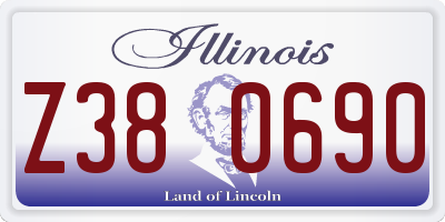 IL license plate Z380690