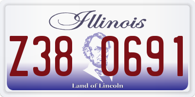 IL license plate Z380691